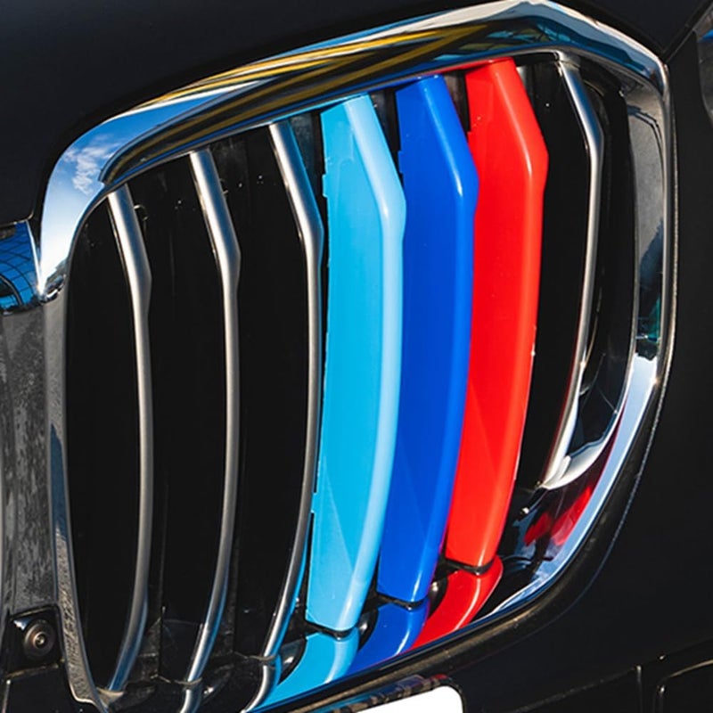 Goodream Tricolored Grille Insert Trims Compatible with BMW X5 G05 2019 2020 2021 2022 2023 Accessories for w/Standard Kidney Grille (7Beams) - Image 4